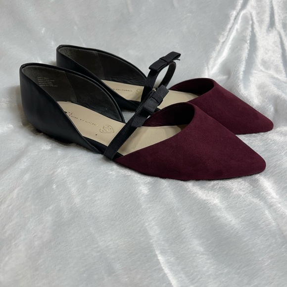 BC Footwear Woman’s Vegan D’Orsay Ribbon Pointed Slip on Flats - Picture 3 of 16